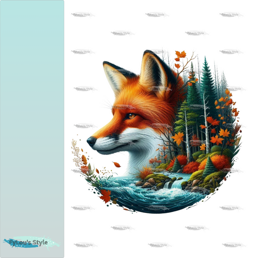Bügelbild Wald Fuchs #1