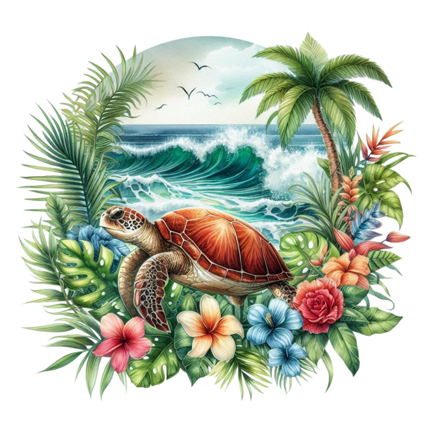 Bügelbild Wasserschildkröte #3 Fylou's Style