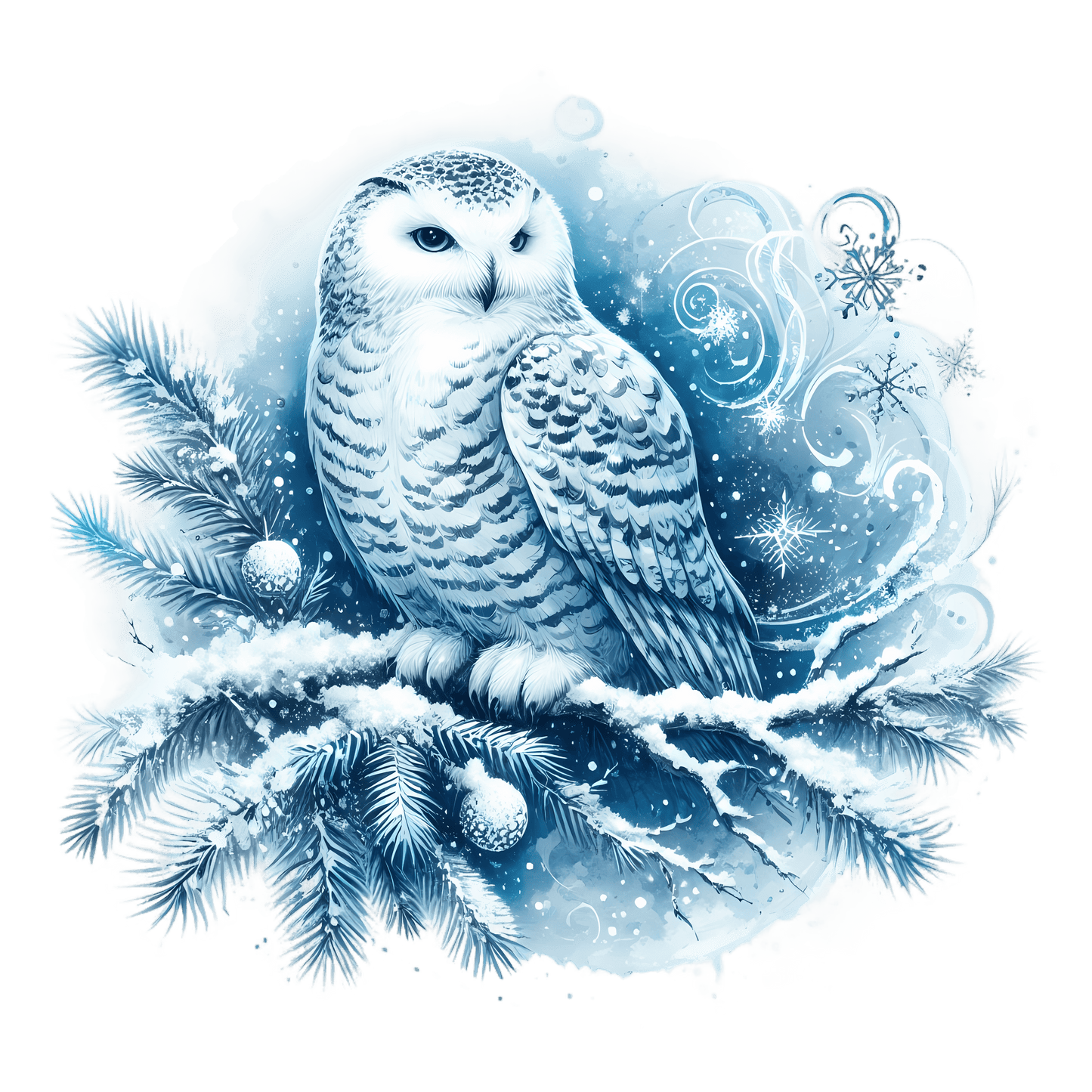 Iron-on image of a fox doing sports in winter