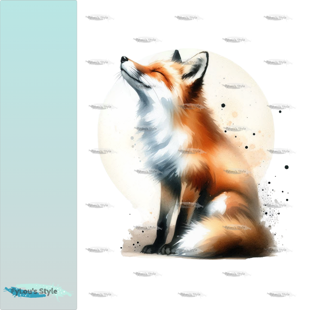 Bügelbild Watercolor Fuchs #3