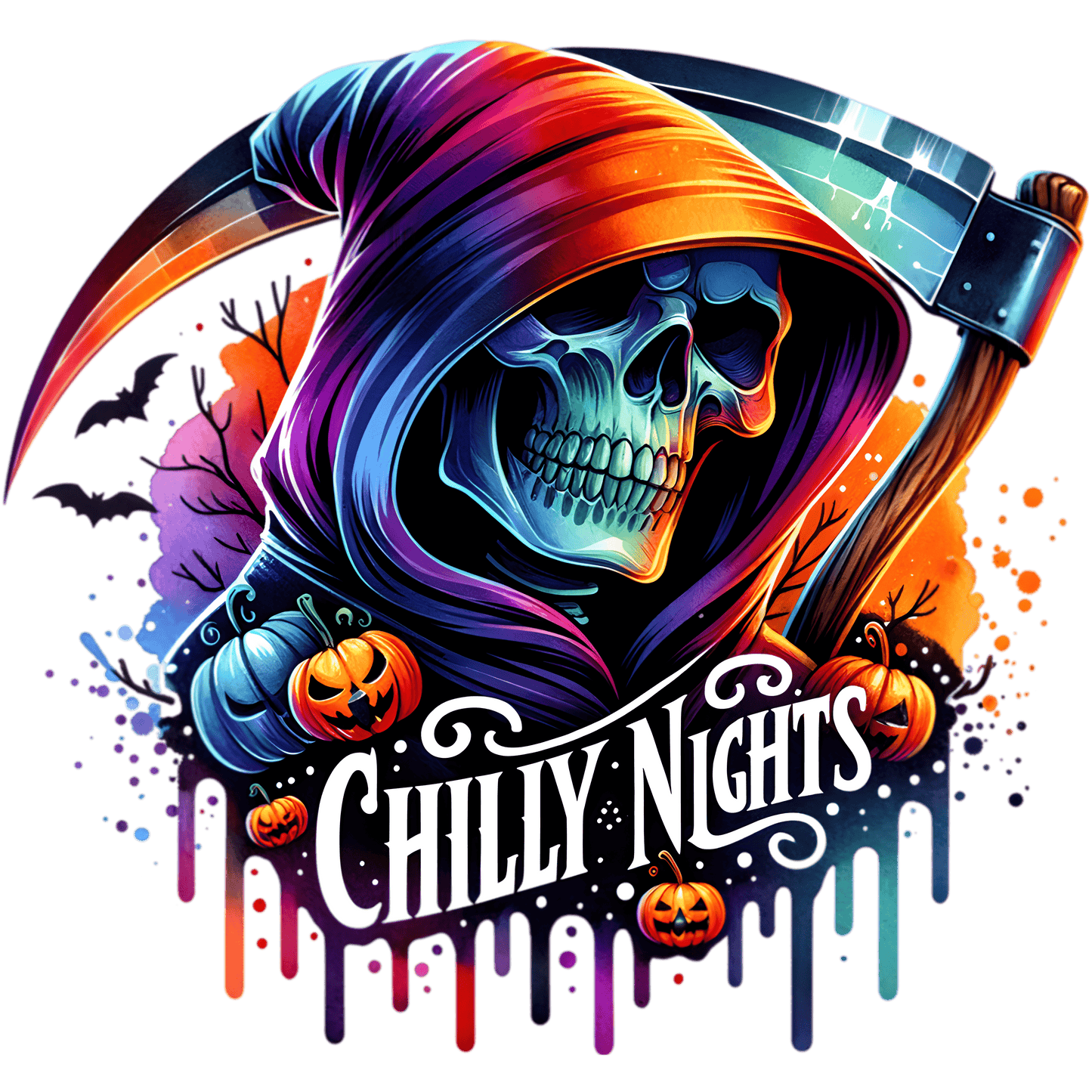 Bügelbild Halloween Grim Reaper