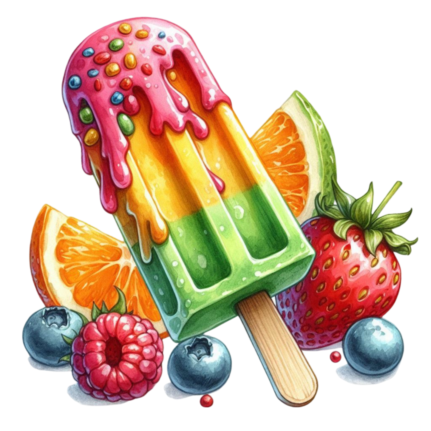 Bügelbild Watercolor Sommer Eiscreme #2 Fylou's Style