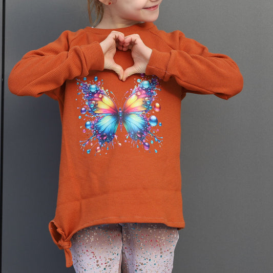 Bügelbild Schmetterling 3D Tropfen #1 Fylou's Style