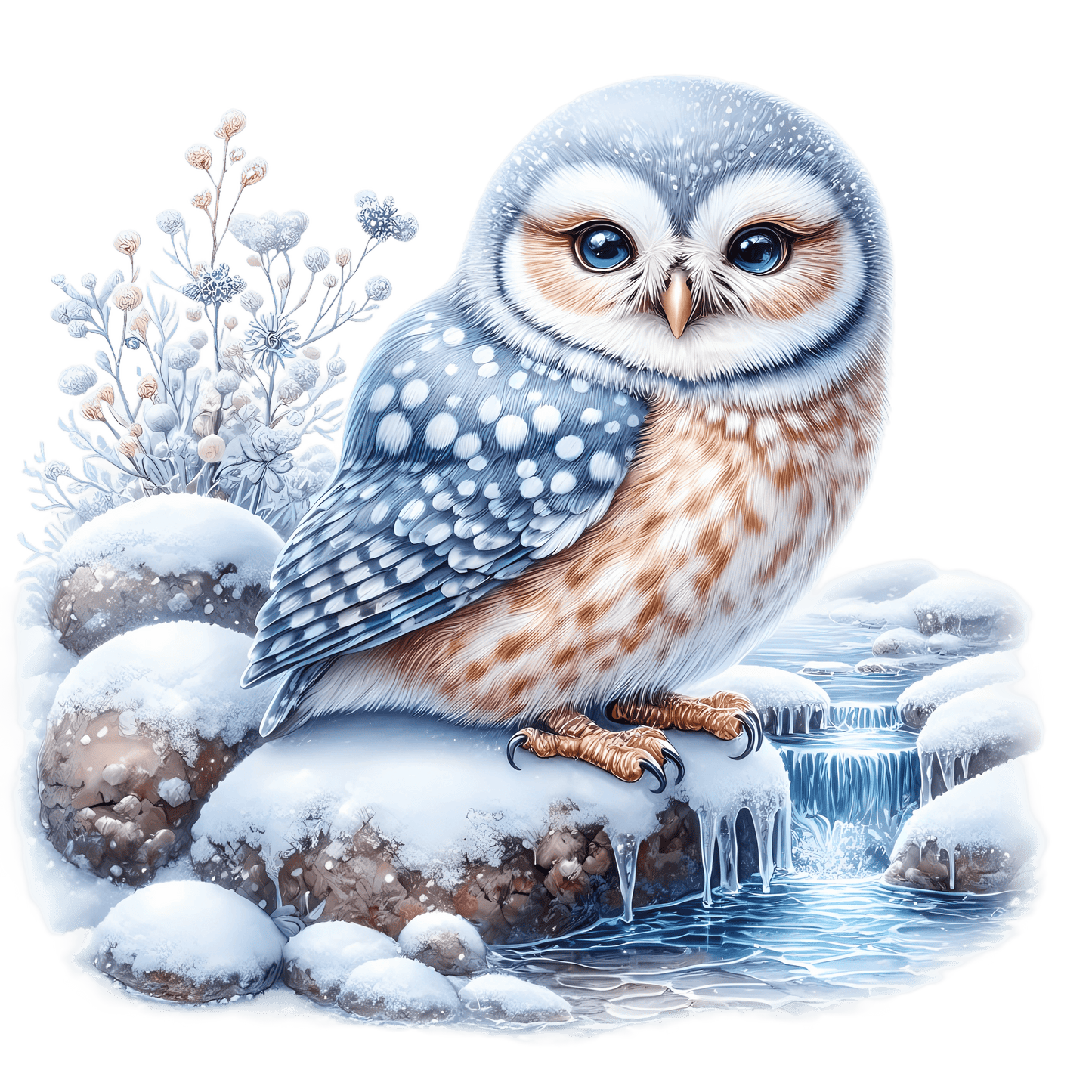 Iron-on image of a fox doing sports in winter