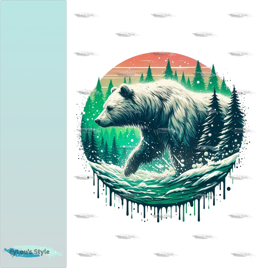 Bügelbild Winterzauber Braunbär #2