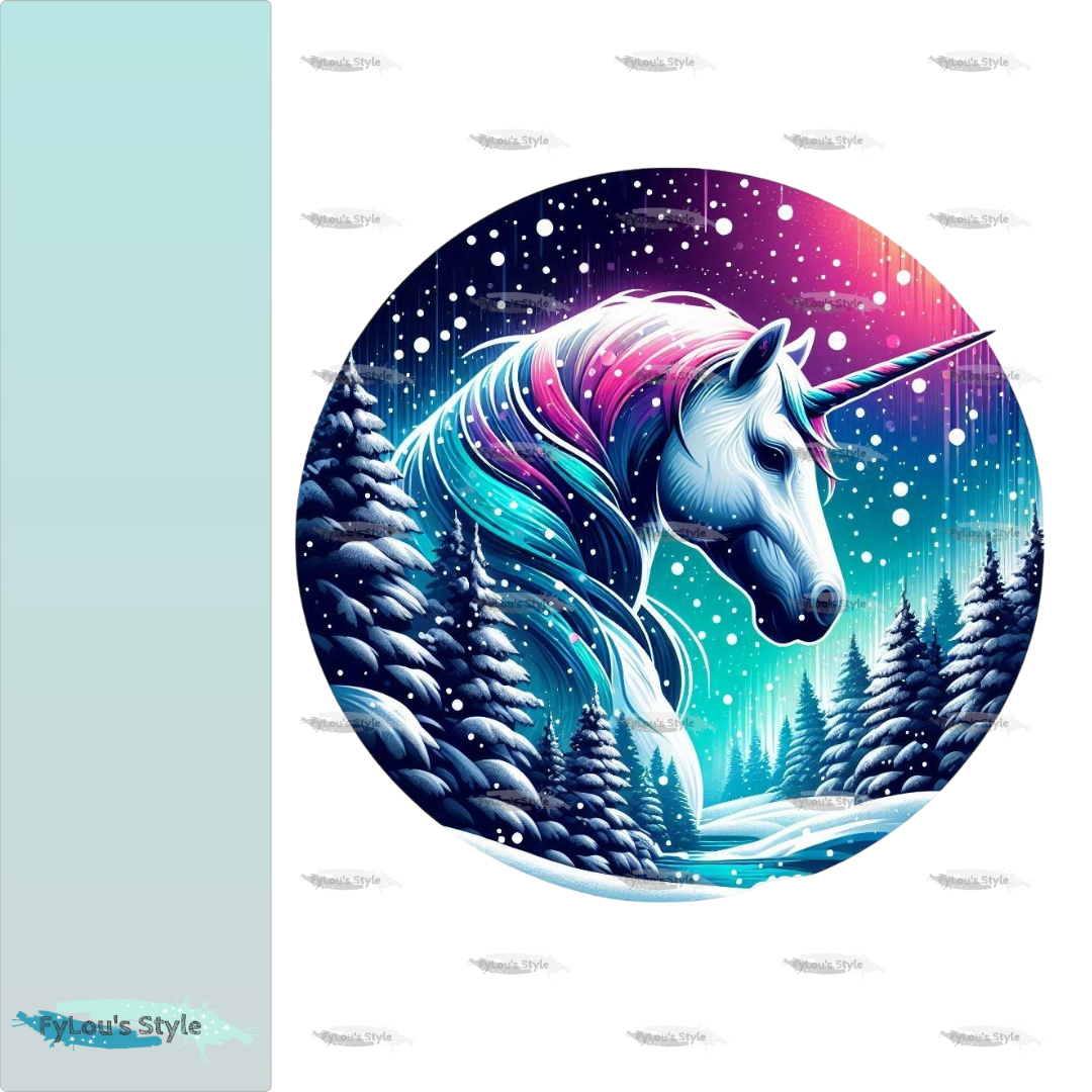 Bügelbild Winterzauber Einhorn #3