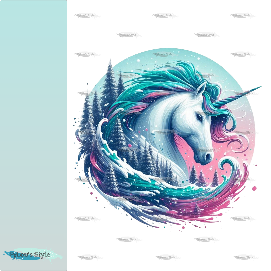 Bügelbild Winterzauber Einhorn #4