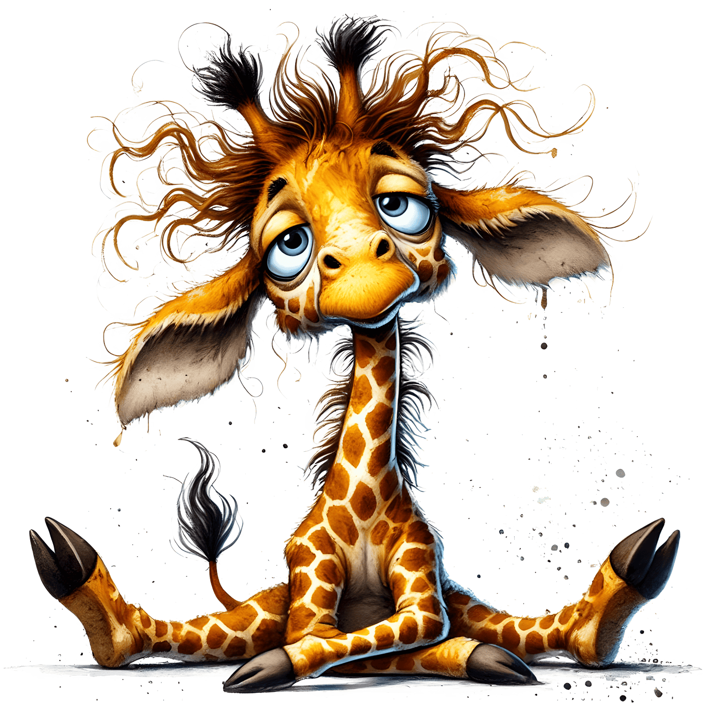 Bügelbild Zerzauste Giraffe