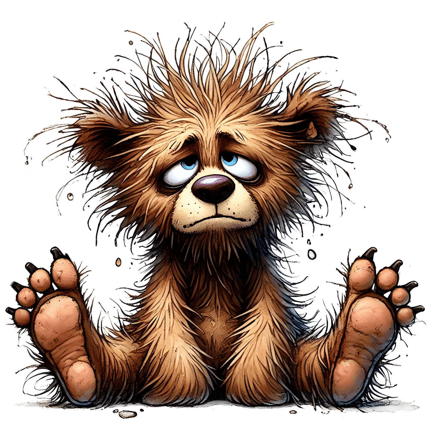 Bügelbild Zerzauster Bär