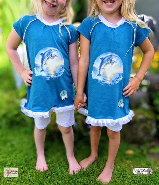 Bügelbild Delfine im Sonnenuntergang Fylou's Style