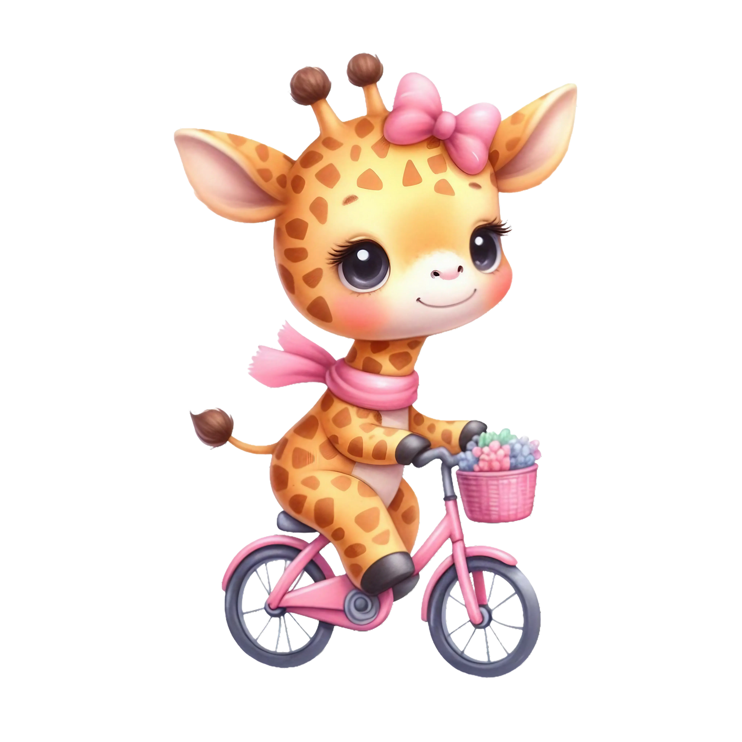 Bügelbild Giraffe Fahrrad #2 Fylou's Style
