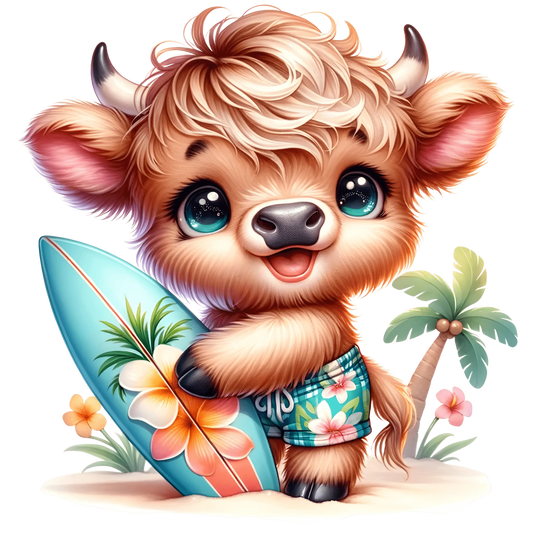 Bügelbild Summer Highland Kuh #20 Fylou's Style