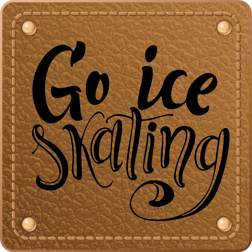 Bügellabel Go Ice Skating - Fylou's Style