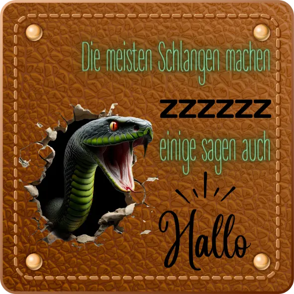 Bügellabel Schlange Fylou's Style