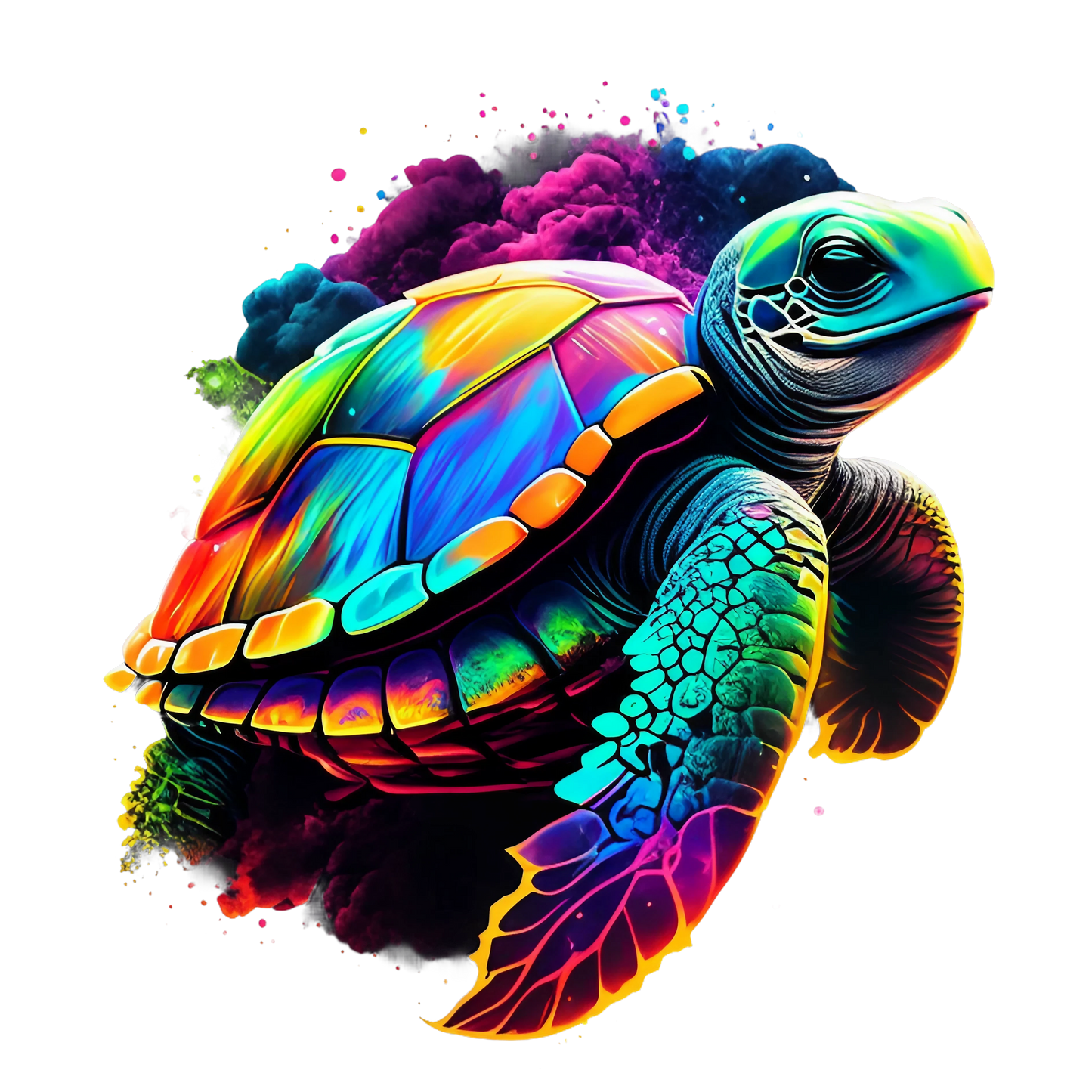 Bügelbild Colorful Turtle Fylou's Style