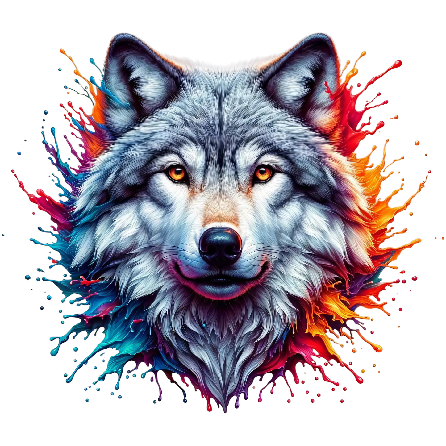 Bügelbild 3D Wolf #7 Fylou's Style