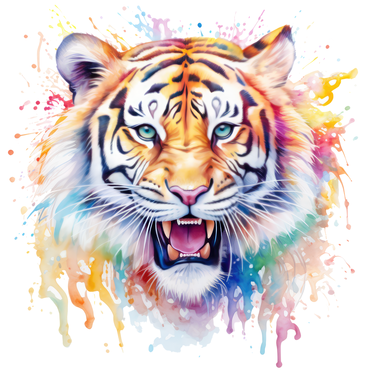 Bügelbild Tiger Watercolor #09 Fylou's Style
