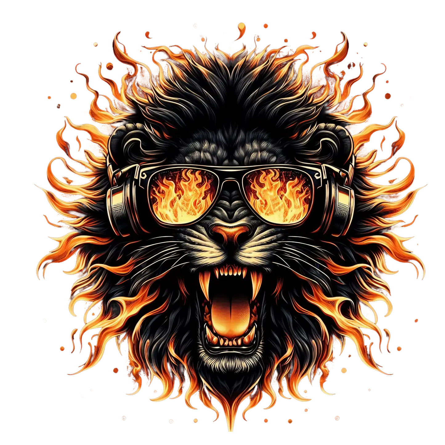 Bügelbild Feuer Löwe Fylou's Style
