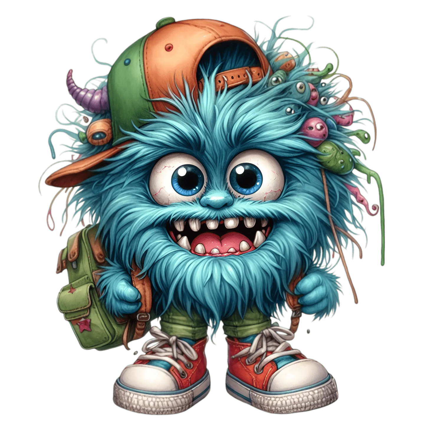 Bügelbild Monster geht zur Schule #5 Fylou's Style