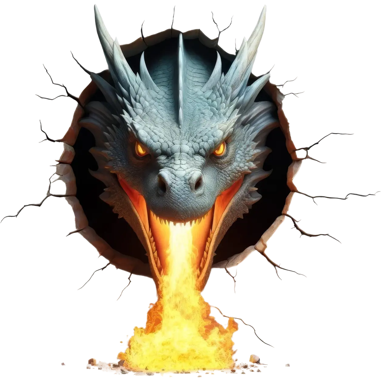 Bügelbild 3D Drache schwarz #9 Fylou's Style