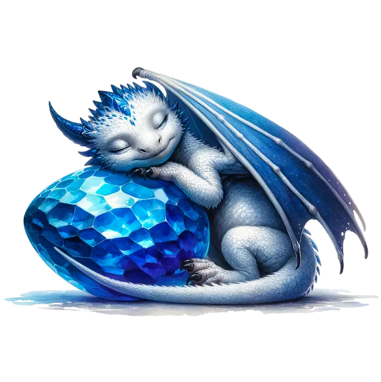 Bügelbild Blauer Baby Drache #15 - Fylou's Style