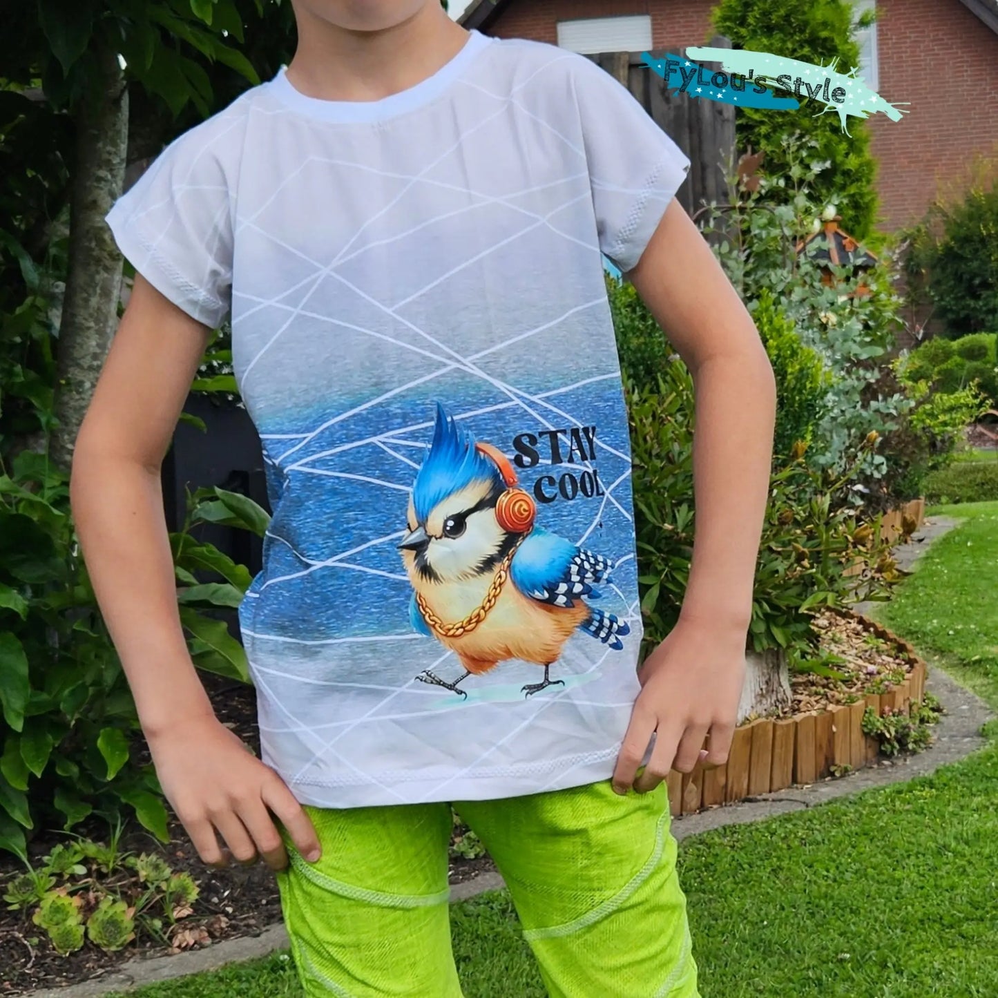 Bügelbild lustiger Vogel stay cool Fylou's Style