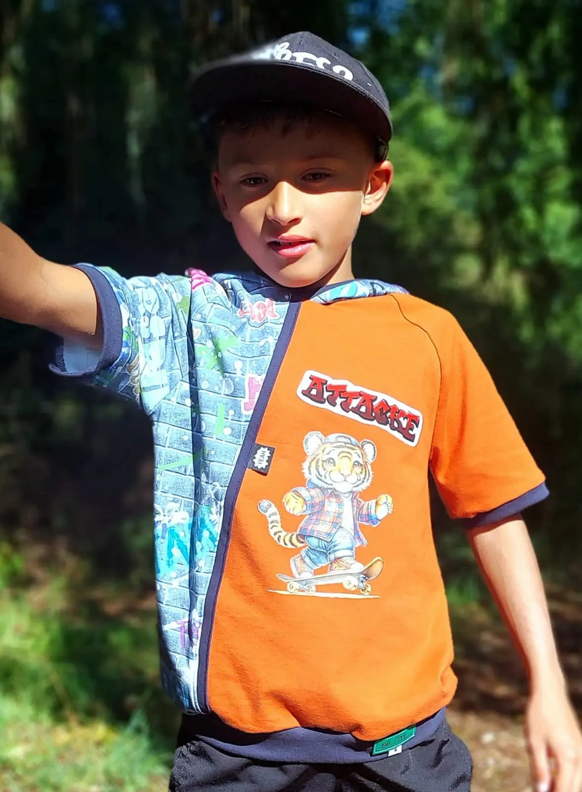 Bügelbild Skateboarder Tiger #2 Fylou's Style