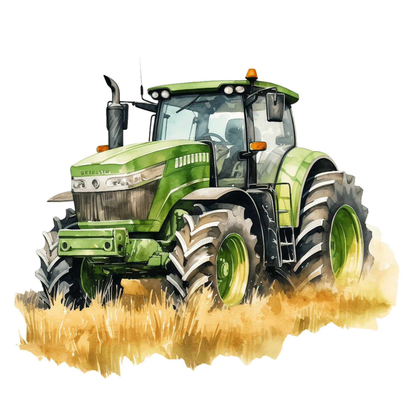 Bügelbild Watercorlor Farm Traktor #6 - Fylou's Style