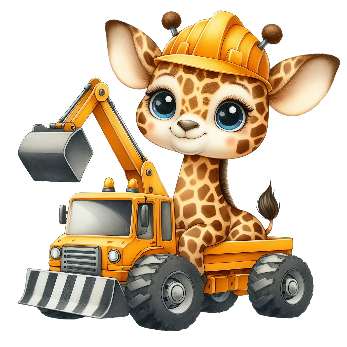 Bügelbild Giraffe Baustelle #5 Fylou's Style