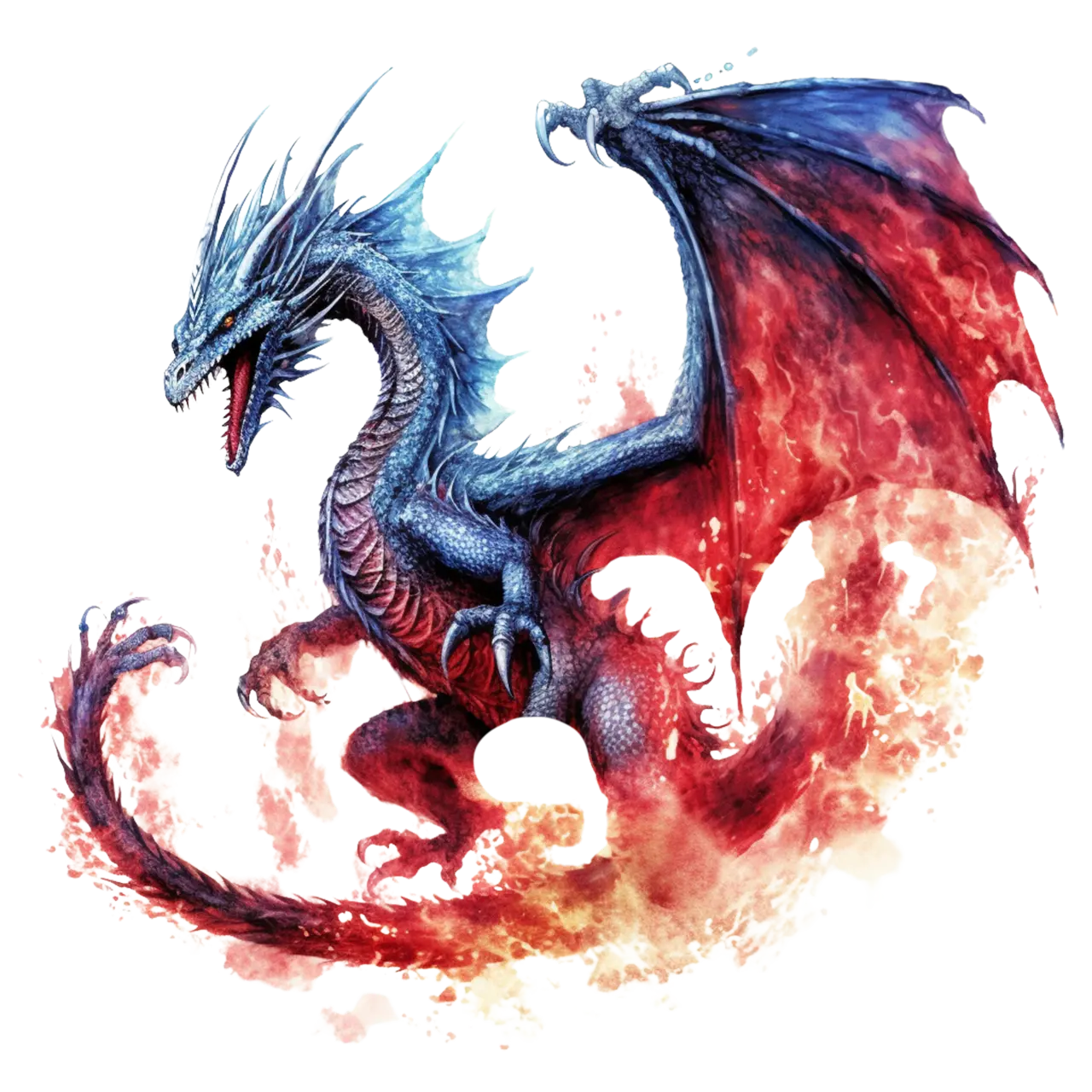 Bügelbild Feuer Drache #2 Fylou's Style