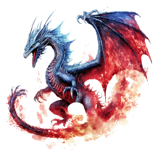 Bügelbild Feuer Drache #2 Fylou's Style