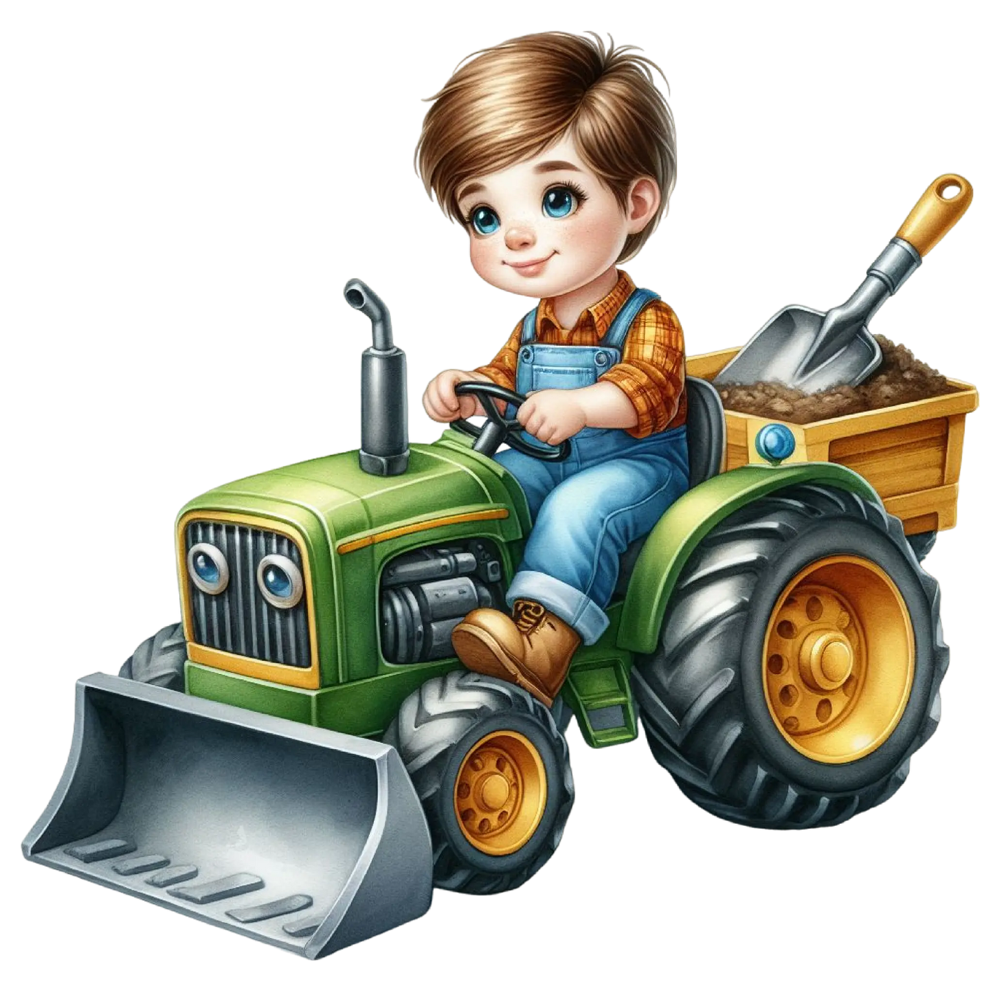Bügelbild Junge auf Traktor #13 Fylou's Style