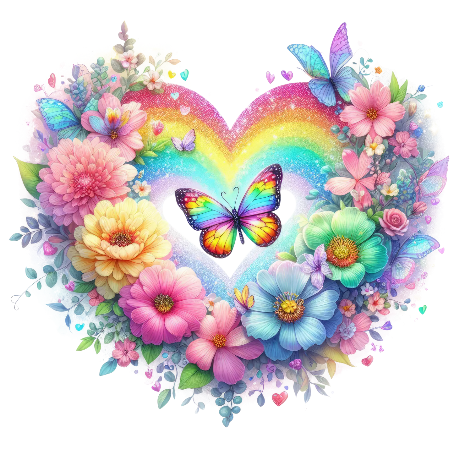 Bügelbild Glitzer Regenbogen Schmetterling #3 Fylou's Style