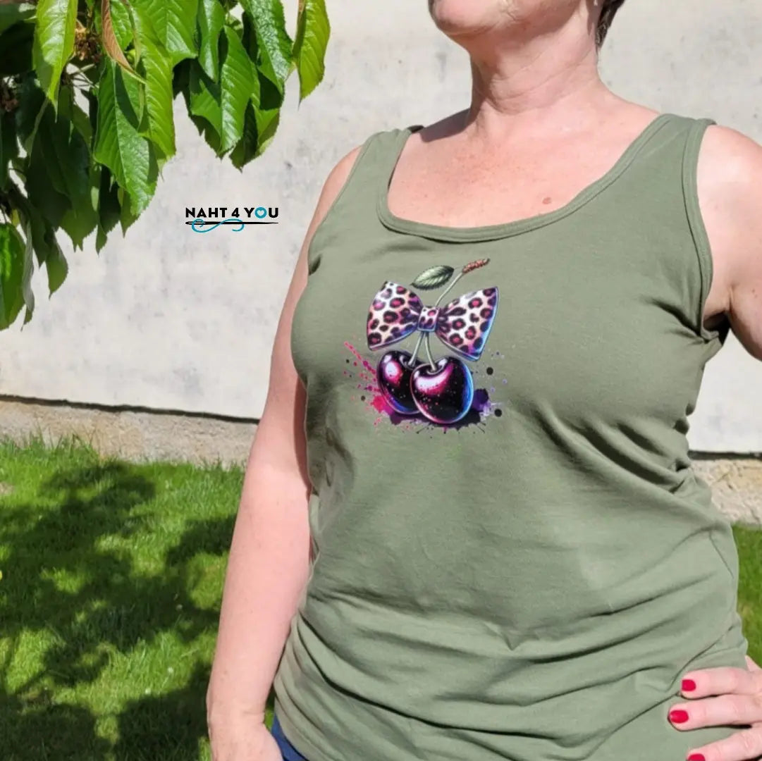 Bügelbild Leopard Kirsche Fylou's Style