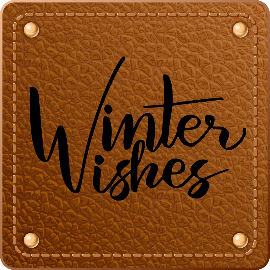 Bügellabel Winter Wishes - Fylou's Style