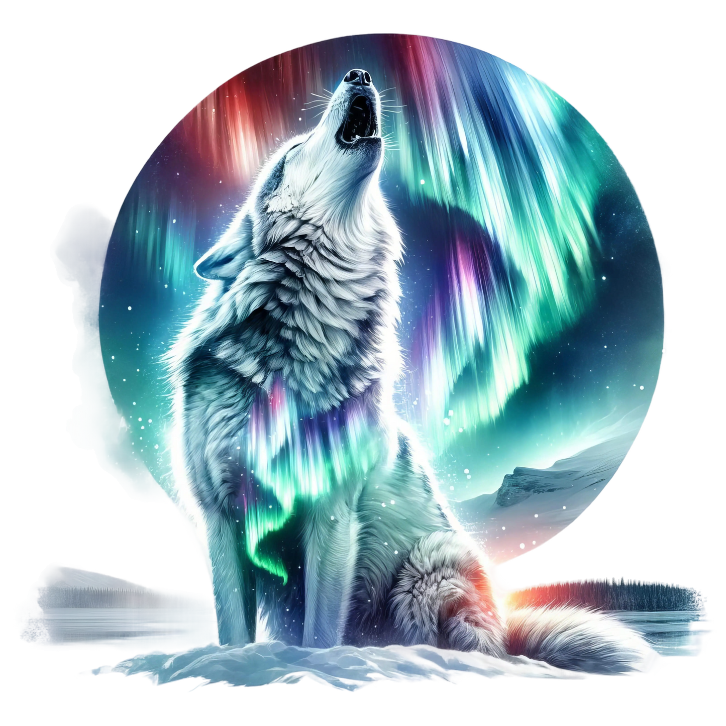 Bügelbild Mystischer Wolf #3 - Fylou's Style