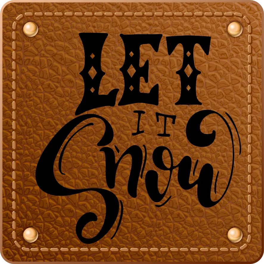 Bügellabel Let it Snow - Fylou's Style