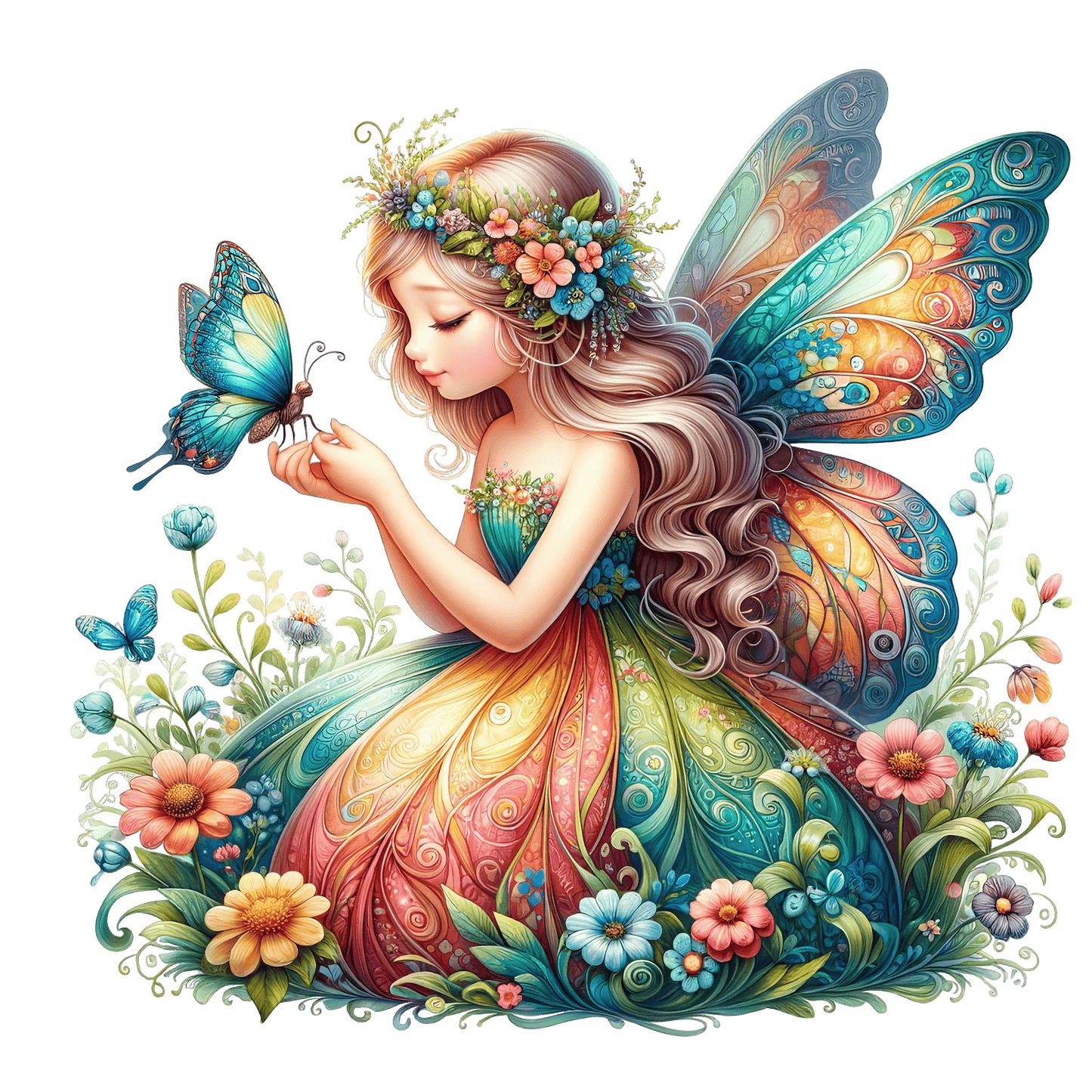 Bügelbild bezaubernde Frühlings Fee #14