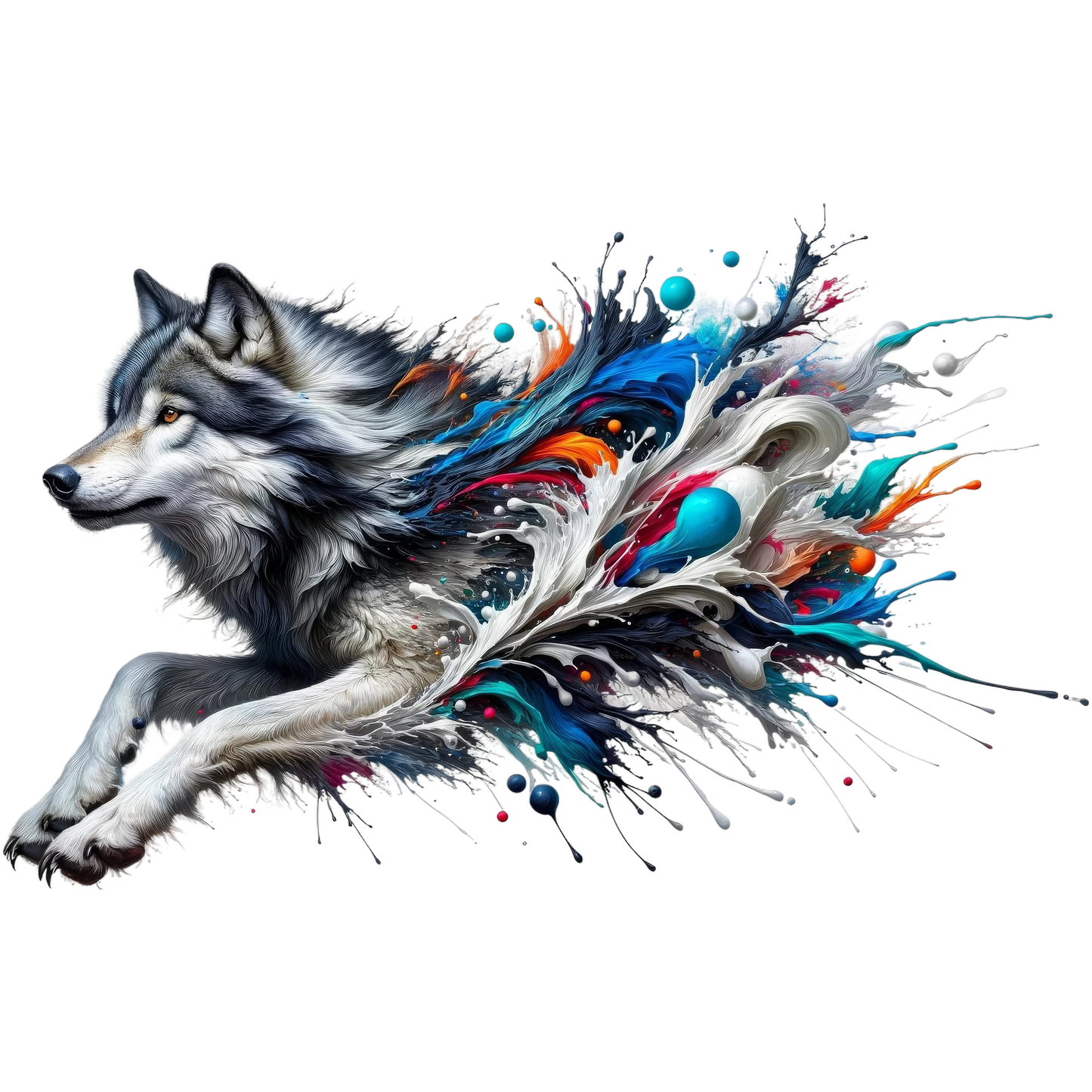 Bügelbild 3D Wolf #1 Fylou's Style