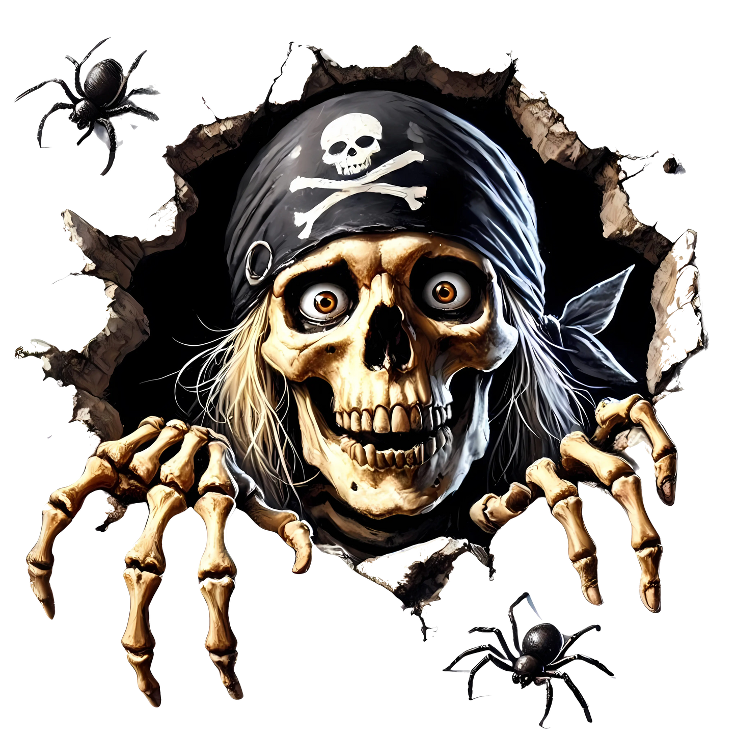Bügelbild 3D Piraten Skelett #2 Fylou's Style