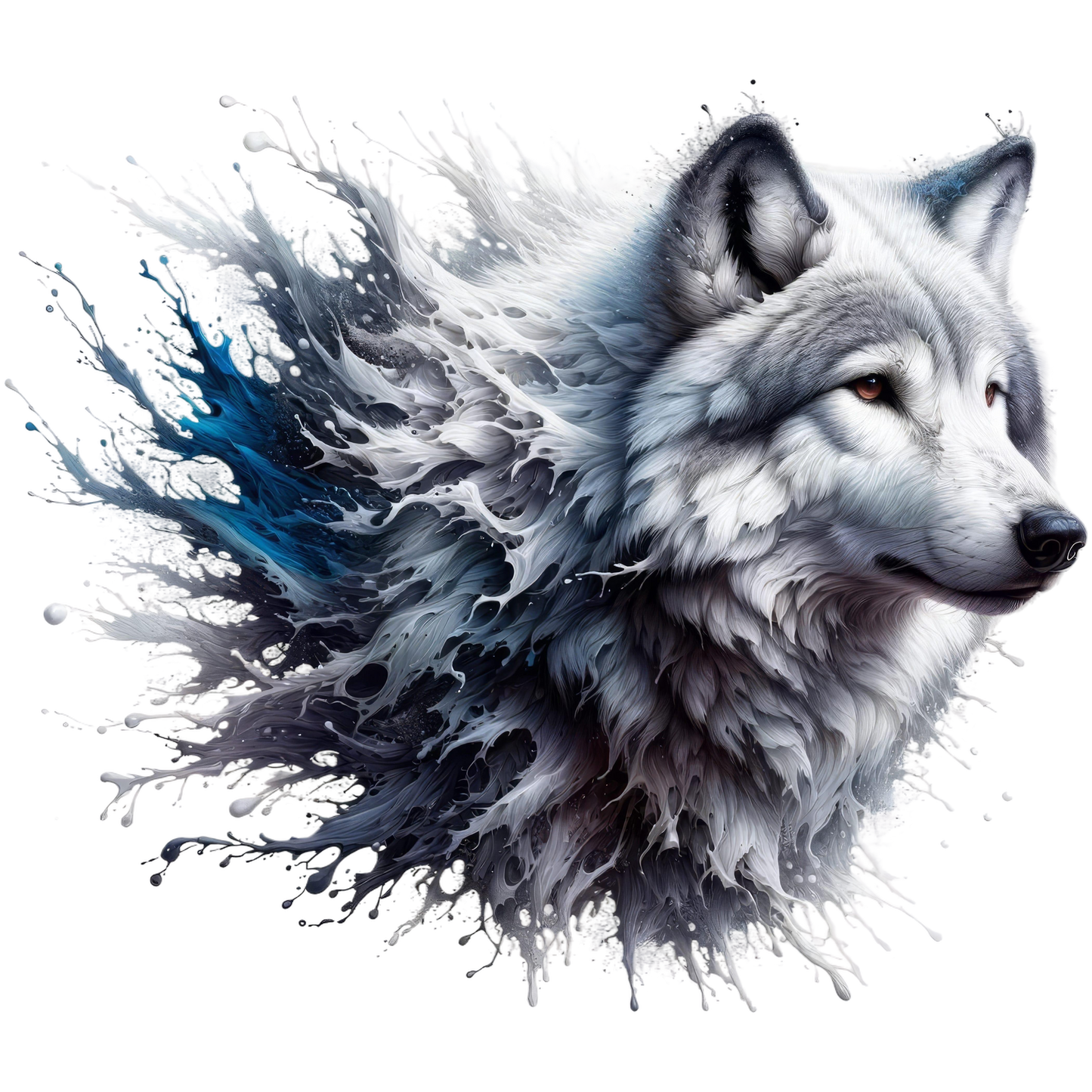 Bügelbild 3D Wolf #8 Fylou's Style