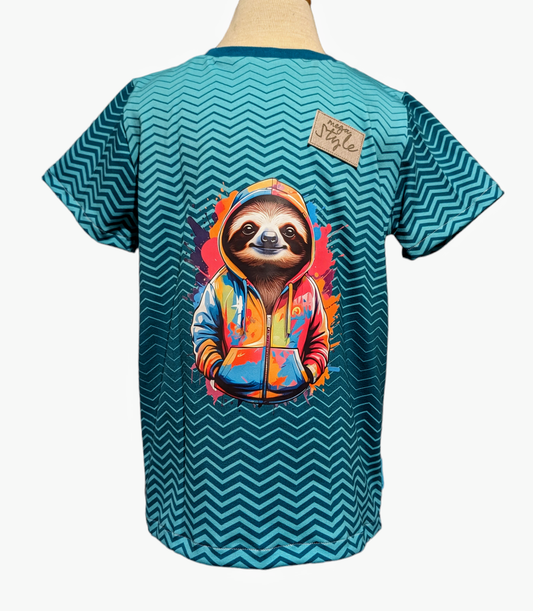 Bügelbild Streetwear Faultier bunt Fylou's Style