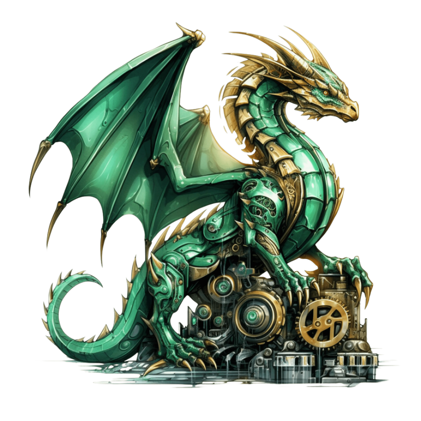 Bügelbild Steampunk Drache #1 Fylou's Style