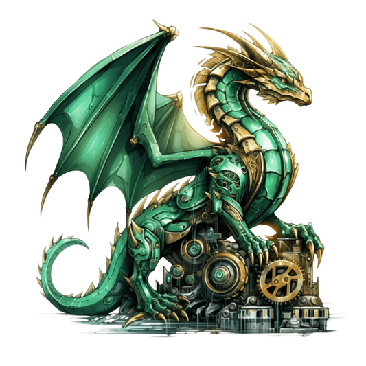 Bügelbild Steampunk Drache #1 Fylou's Style