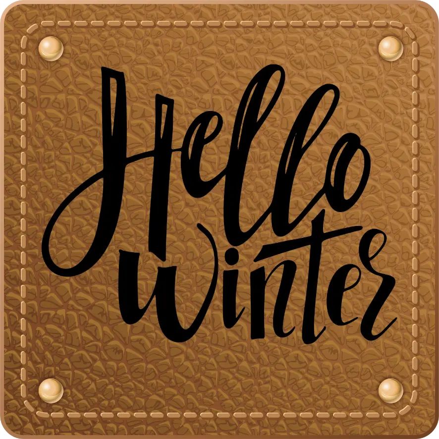 Bügellabel Hello Winter - Fylou's Style