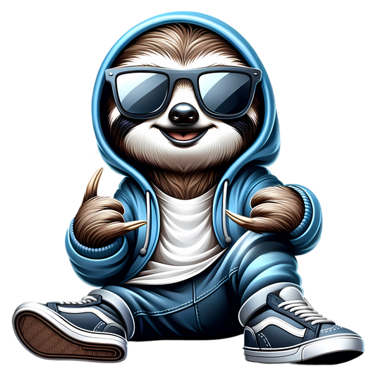 Bügelbild Streetwear Faultier #5 Fylou's Style