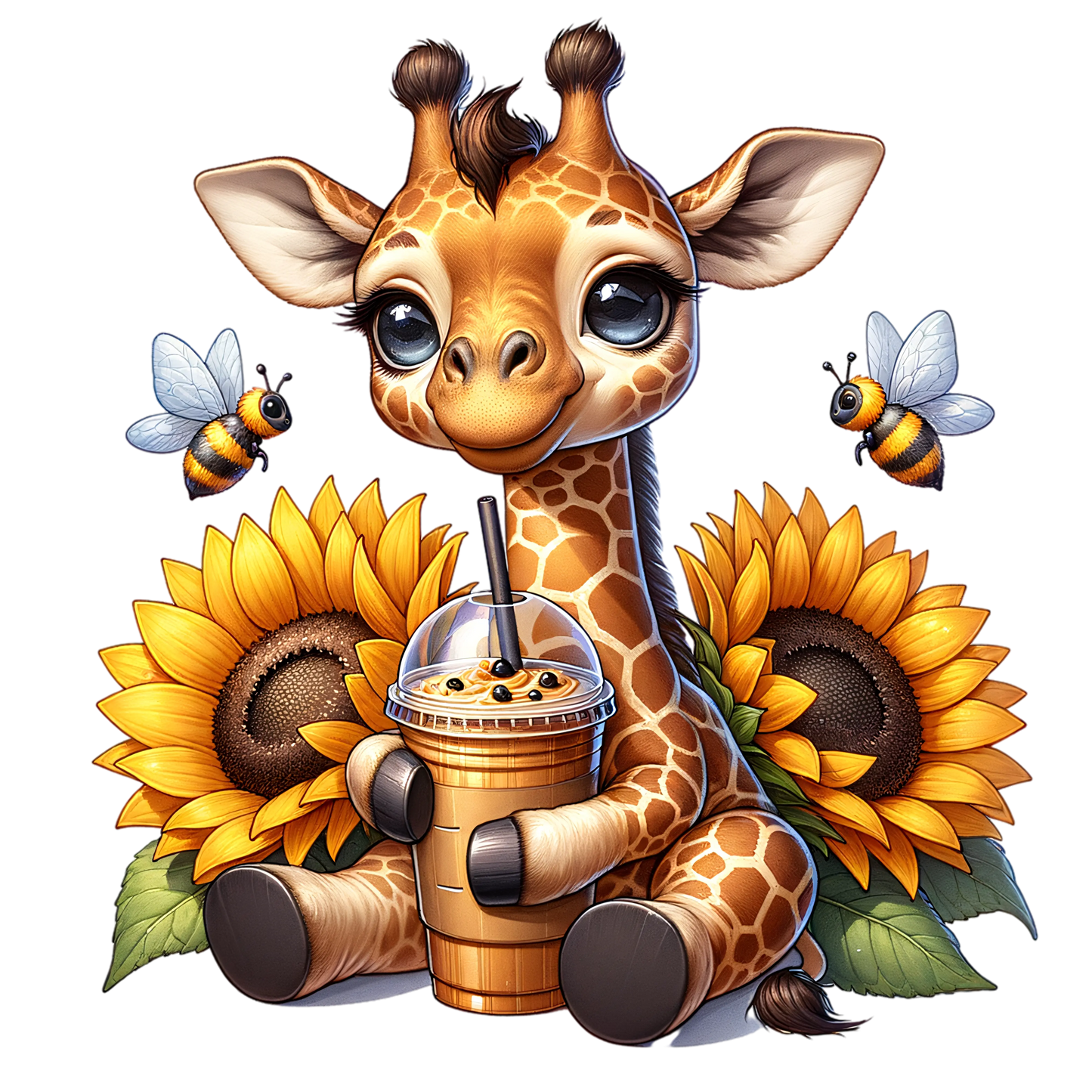 Bügelbild Giraffe mit Shake Fylou's Style