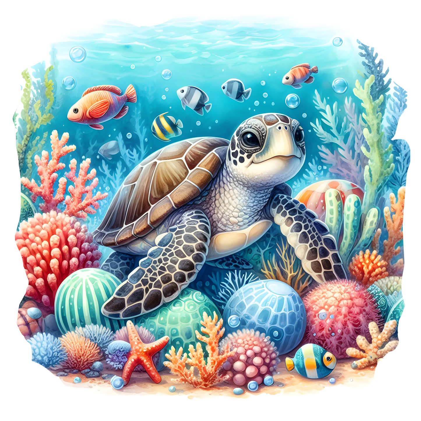 Bügelbild Wasserschildkröte #6 Fylou's Style
