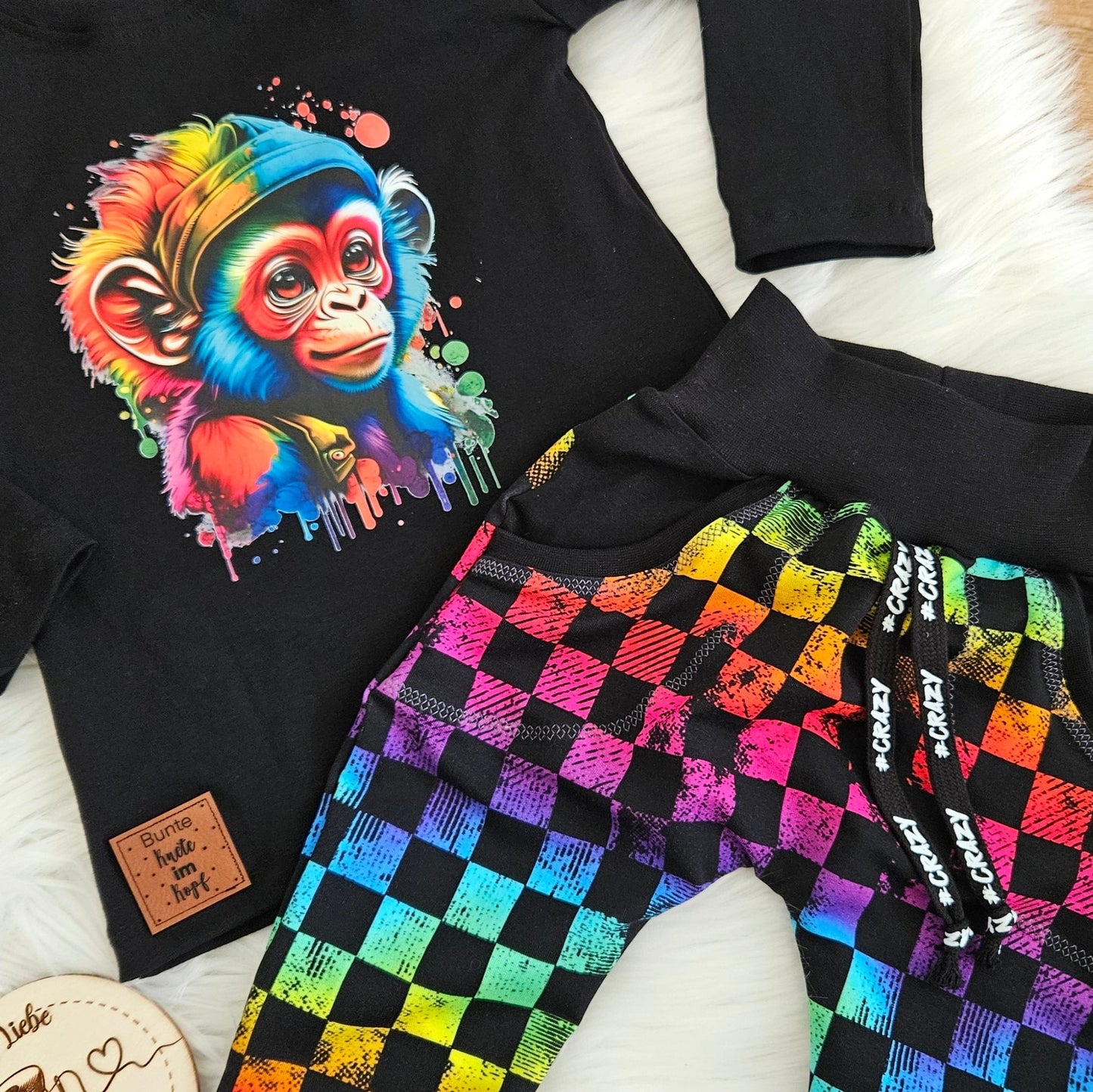 Bügelbild Colorful Monkey Fylou's Style