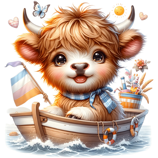 Bügelbild Summer Highland Kuh #9 Fylou's Style